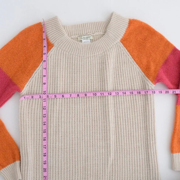 Cocogio Made In Italy 10% Wool Cream Knit Sweater Dress Size Medium - Picture 5 of 10